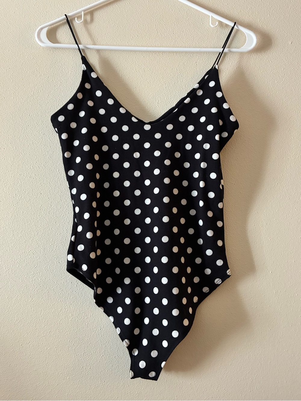 Black and White Polka Dot Bodysuit XS